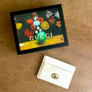 Gucci Marmont Card Case - White